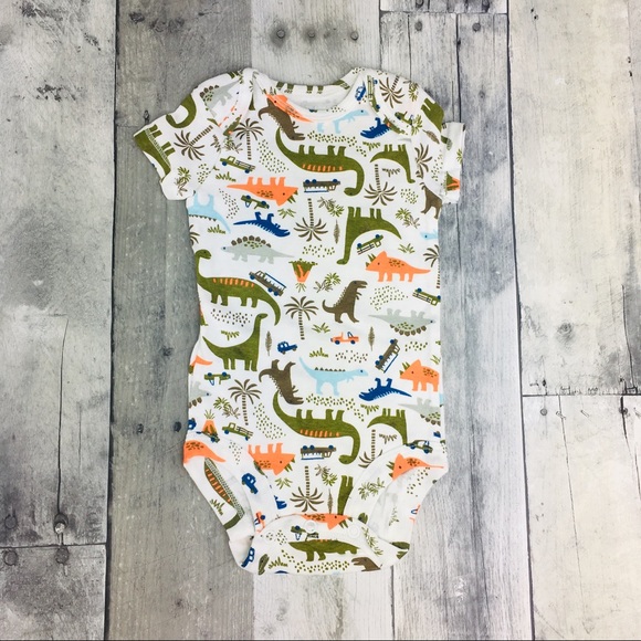 Carter’s 5 Pack Boys Short Sleeve Bodysuits Dino - Picture 6 of 6